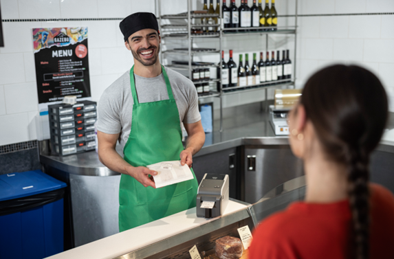 linerless labels at the deli counter