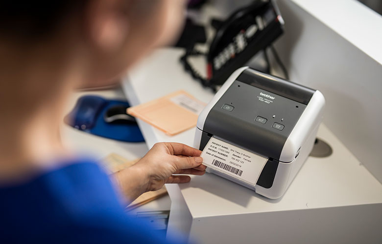 TD-labelprinter, der printer en label