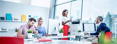 Office workers happy about MPS Managed Print Services