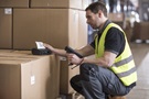 Brother RJ-4230B and man in warehouse